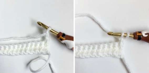 Linked Double Crochet Stitch Photo Tutorial